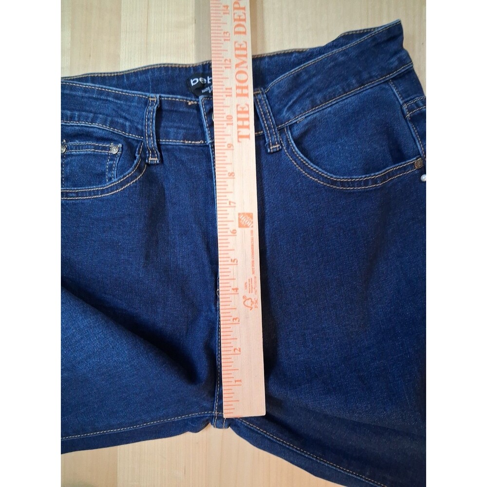 Bebe The Bling String Pearl Embellished Straight Leg Jeans Indigo Wash Size 6 - Picture 16 of 16